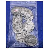 LOT OF 20 ASSORTED DATE SILVER DIMES