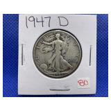 1947 D WALKING LIBERTY HALF DOLLAR