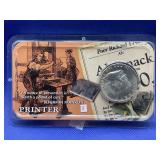 1962 FRANKLIN HALF DOLLAR IN LITTLETON HOLDER