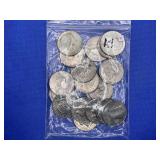 LOT OF 20 ASSORTED DATE KENNEDY HALF DOLLARS