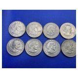 LOT OF 8 SUSAN B. ANTHONY DOLLAR COINS