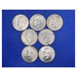 LOT OF 7 EISENHOWER DOLLARS