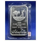 5 OZ. SILVERTOWN .999 FINE SILVER BAR