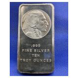 10 OZ. BUFFALO .999 FINE SILVER BAR