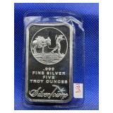 5 OZ. SILVERTOWN .999 FINE SILVER BAR
