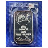 SILVERTOWN 1 OUNCE ,999 FINE SILVER BAR
