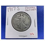 1917 S WALKING LIBERTY HALF DOLLAR - REVERSE