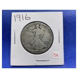 1916 WALKING LIBERTY HALF DOLLAR