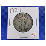 1934 WALKING LIBERTY HALF DOLLAR