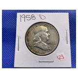1958 D FRANKLIN HALF DOLLAR