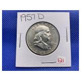 1957 D FRANKLIN HALF DOLLAR