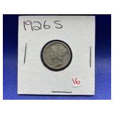 1926 S  MERCURY DIME
