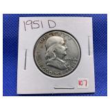 1951 D FRANKLIN HALF DOLLAR