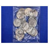 LOT OF 22 ASSORTED DATE KENNEDY HALF DOLLARS