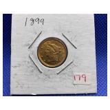 1899 2 1/2 DOLLAR LIBERTY GOLD COIN