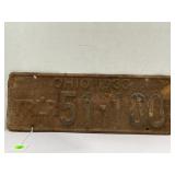 1933 OHIO TRAILER LICENSE PLATE