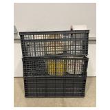 LARGE LOT OF AIR FILTERS IN PLASTIC CRATES - NEW