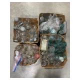 HUGE LOT OF ASSORTED BALL JARS, CANNING JARS,