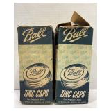 LOT OF 24 BALL ZINC MASON JAR LIDS IN ORIGINAL BOX