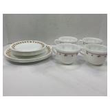 FLAT OF CORELL BUTTERFLY GOLD PATTERN DISHES AND