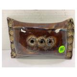 MOSCA ARTIST SIGNED FLOWER FROG - 7 1/4" X 4 1/2"