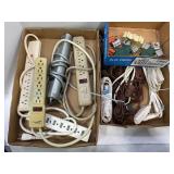 LARGE LOT OF EXTENSION CORDS, POWER STRIPS & MORE