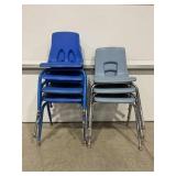 LOT OF 7 STACKABLE KIDS CHAIRS