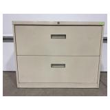 LATERAL FILING CABINET WITH 2 DRAWERS 36" X 18" X