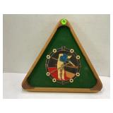 POOL CUE BATTERY OPERATED CLOCK