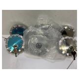 LOT OF 6 LOCKABLE FUEL CAPS - ONE IS MISSING KEYS