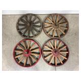 LOT OF 4 FORD MODEL A 22" WOOD SPOKE WHEELS