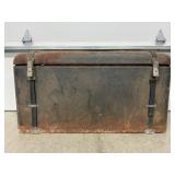 METAL FORD MODEL A AUTOMOBILE TRUNK - 39" X 13" X