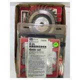 LARGE LOT OF SEARS DADO SETS, DEWALT AND ERWIN