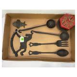 LARGE LOT OF CAST IRON KITCHEN UTENSIL AND HOME