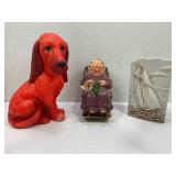 VINTAGE JAPAN SHIP SCENE CERAMIC WALL POCKET,