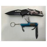 MARINE FOLDING POCKET KNIFE AND MARINE CAMP KNIFE