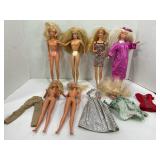LOT OF 6 BARBIE MATTEL 1966 TWIST AND BEND BARBIES