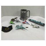 CAST ALUMINUM NAVAL TRAINING CENTER BEER STEIN,