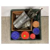 MILK CRATE FULL OF ASSORTED NUTS, BOLTS & MORE