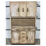 HOOSIER STYLE WOOD FARM KITCHEN CABINET - 40" X 18