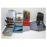 LARGE LOT OF DRILL BITS WITH CASES