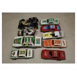 LARGE LOT OF ERTL & OTHER PLASTIC RACE CARS, RC