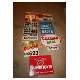 LOT OF 7 PLASTIC CORRUGATED SEED FIELD SIGNS