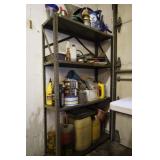 4 SHELF METAL RACKING WITH CONTENTS 36" X 12" 60"