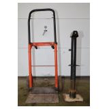 2 WHEEL CART AND HAND CRANK TRAILER JACK