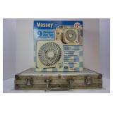 MASSEY 9" PERSONAL BOX FAN IN ORIGINAL BOX AND