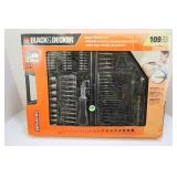 BLACK & DECKER 109 PC. DRILL BIT AND NUT DRIVER