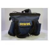 IRWIN TOOL BAG WITH LARGE LOT OF RADIOSHACK