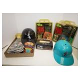 MLB PLASTIC HATS - ONE SIGNED, NFL & MLB MINI