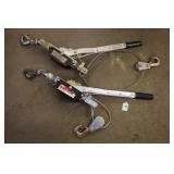 LOT OF 2 HAUL MASTER 4,000 LB CABLE WINCHES